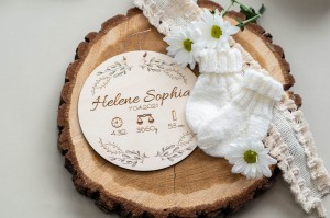 Geburtsschild aus Holz 
