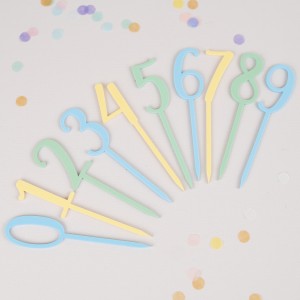Bunte Zahlen Set Acryl 