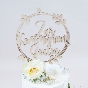 Cake Topper Kommunion mit Name 