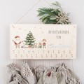Personalisierter Adventskalender aus Holz mit Namen für Kinder