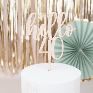 Cake Topper Hello 40