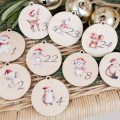 Weihnachtsanhänger Adventskalender Zahlen