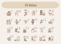 Adventskalender Zahlen Holzanhänger für Kinder