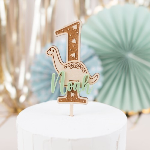 Personalisierter Dino Cake Topper