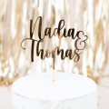 Cake Topper Hochzeit Gold