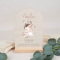Kommunion Holzschild mit Wunschtext und Datum – dekoratives Geschenk für Mädchen und Jungen