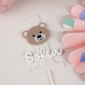 Cake Topper Bär personalisiert aus Acryl