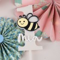 Bienen Cake Topper mit Name und Zahl aus Acryl