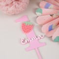 Fruchtiger Cake Topper Erdbeere als Tortendeko zum Geburtstag