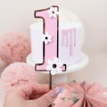 Cake Topper 1. Geburtstag Mädchen passend für Blumen- und Prinzessinnenmotto