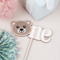 Neutraler Cake Topper ONE Teddy Bär