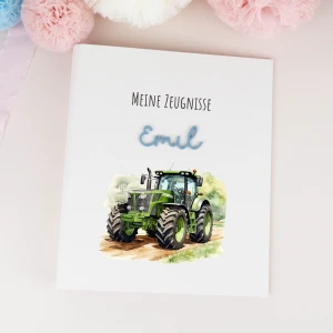 Zeugnismappe Traktor 