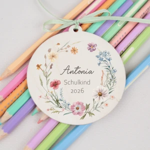  Anhänger mit Name Blumenkranz