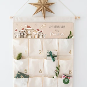 Adventskalender aus Stoff zum Aufhängen 